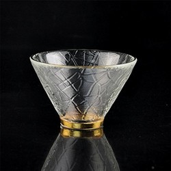 加厚金边金箔锤纹品茗杯