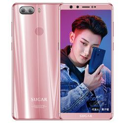 SUGAR 糖果手机S11全面屏前后120度广角双摄高像素快充人脸解锁4G手机 玫瑰金 全网通 64GB+4GB
