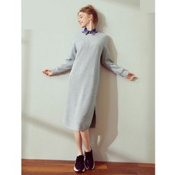 GU 极优 314051 女款开衩连衣裙