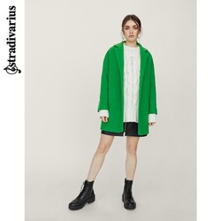 Stradivarius 01808130307 落肩袖毛呢大衣女长款外套冬