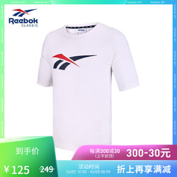 Reebok锐步官方 运动经典VECTOR LOGO男女休闲短袖T恤 FUJ25