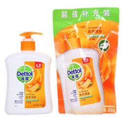 滴露Dettol 健康抑菌洗手液 自然清新 特惠装 500g/瓶 送 300g补充装 *6件