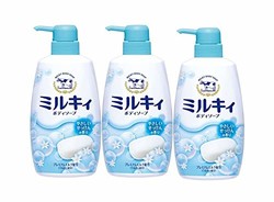 COW 牛牌 牛乳石碱沐浴露 温和皂香 550ml*3