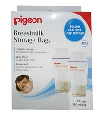 PIGEON 贝亲 16654 母乳 储存保鲜 储奶袋25个装 180ML