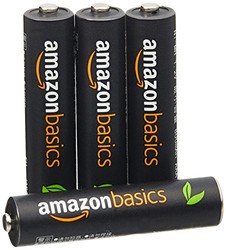 AmazonBasics 亚马逊倍思 4节七号高容量镍氢预充电可充电电池，可循环使用 500次(进口直采；日本制；标准值：850 mAh，最小值：800 mAh)