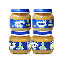 Mellin 美林 宝宝辅食梨子泥 + 苹果橙子泥 100g*4罐装