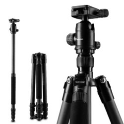 伟峰（WEIFENG）WF-C6620A 碳纤维三脚架 单发相机摄影脚架支架 旅游便携三角架