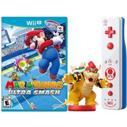 Mario Tennis: Ultra Smash 《马里奥网球：终极扣杀》+库巴amiibo +限定版蘑菇头Wii U手柄