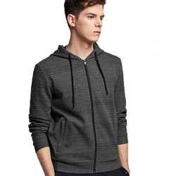 男式空气层连帽拉链卫衣