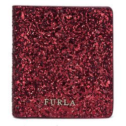 芙拉 FURLA BABYLON 女士系列红色混纺亮片短款钱包 922532 P PR74 S30 RUBY