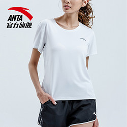 安踏官网旗舰短袖女 2019新款女子短t透气吸汗速干运动上衣正品