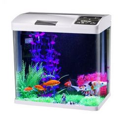 海星鱼缸水族箱数显生态智能玻璃鱼缸触控小鱼缸迷你金鱼缸HX-400F