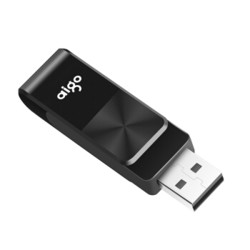 爱国者64GB USB2.0 U盘 U266旋转防护 黑色 CD纹防滑设计