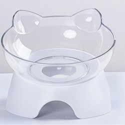猫耳朵猫咪斜口护颈透明碗