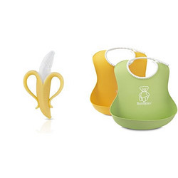 BABYBJORN 婴儿软胶围嘴+Nuby 努比 NB782 香蕉牙胶