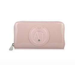 ARMANI JEANS 928532CC855 水钻镶嵌压花拉链长款钱包