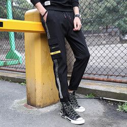 WEIRAN 工装裤男运动裤子男士潮流束脚潮牌休闲裤春款