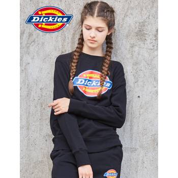 Dickies新款logo印花套头长袖卫衣 男女同款上衣183U30EC14 NV海军蓝 XS