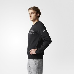 阿迪达斯adidas 官方 运动型格 男子 套头衫 黑 CD2601