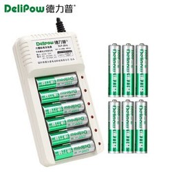 Delipow 德力普 12节充电电池 +充电器+电池盒2个（包邮）
