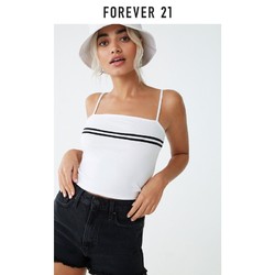 Forever 21 女款吊带衫棉质条纹背心女