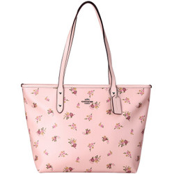 COACH 蔻驰 奢侈品 女士粉色印花PVC手提单肩托特包 F29487 SVM05