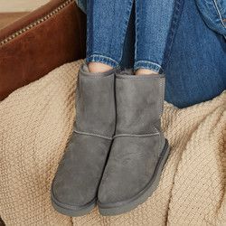 网易严选 中筒皮毛一体女士雪地靴