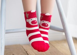 caramella 儿童加绒圣诞袜子 3双