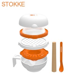 STOKKE 婴儿食物料理器组 新生儿童宝宝辅食研磨器研磨机七件套