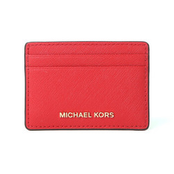MICHAEL KORS 迈克·科尔斯 MK卡包 红色牛皮十字压纹女士卡包 32S4GTVD1L BRIGHT RED