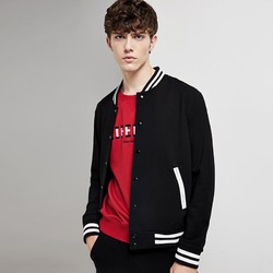 男式针织棒球外套