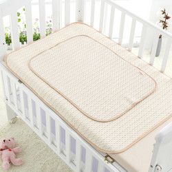 Babyprints新生婴儿隔尿垫彩棉加厚可洗 护理垫月经垫 宝宝尿布垫 中号五彩条纹2个装 *3件