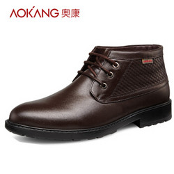 AOKANG/奥康 143818023 秋冬系带棉鞋男士保暖加绒