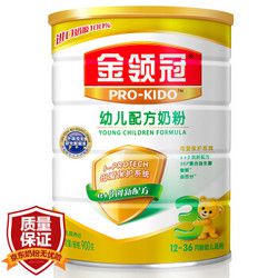 伊利 金领冠系列 婴幼儿配方奶粉 3段 12-36个月 900g+moony尿裤