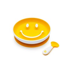 满趣健Munchkin Smile N Scoop 笑脸吸盘自主进食训练盘套组