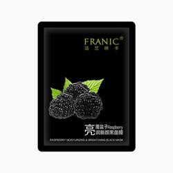 法兰琳卡（FRANIC）覆盆子亮润新颜黑面膜 5片 *2件
