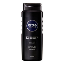 妮维雅男士深黑DEEP矿泥醒体沐浴露500ml *3件